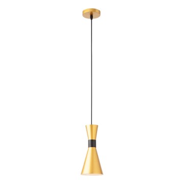 Redo 01-2710 - Hängeleuchte KILT 1xE27/42W/230V d 12 cm golden