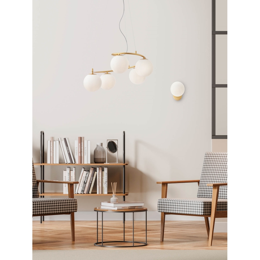 Redo 01-2713 - Wandleuchte VOLLEY 1xE14/28W/230V golden