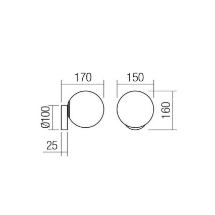 Redo 01-2713 - Wandleuchte VOLLEY 1xE14/28W/230V golden
