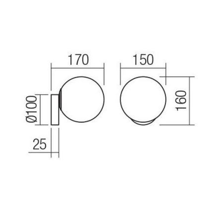 Redo 01-2714 - Wandleuchte VOLLEY 1xE14/28W/230V schwarz