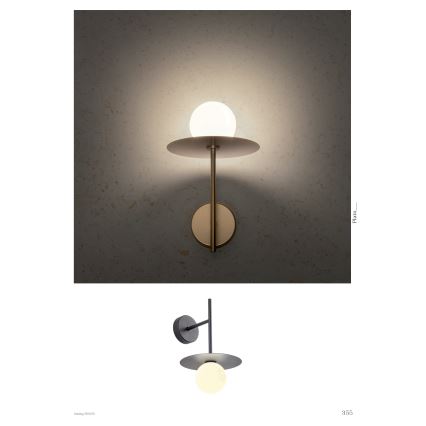 Redo 01-2726 - Wandleuchte PLATO 1xG9/10W/230V schwarz