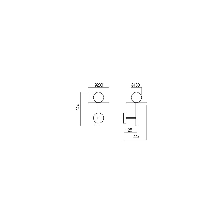 Redo 01-2726 - Wandleuchte PLATO 1xG9/10W/230V schwarz