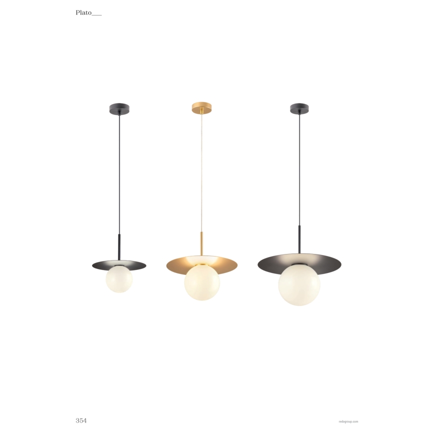 Redo 01-2727 - Hängeleuchte PLATO 1xG9/10W/230V d 20 cm golden