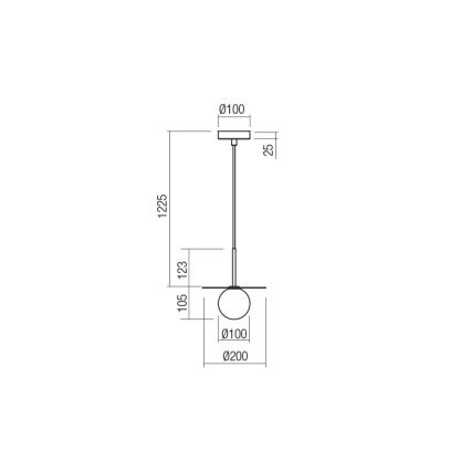 Redo 01-2728 - Hängeleuchte PLATO 1xG9/10W/230V d 20 cm schwarz