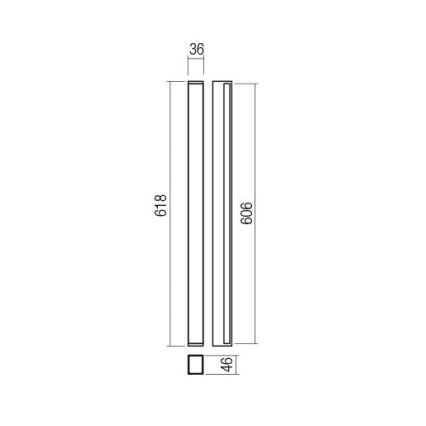 Redo 01-2762 - LED-Wandleuchte PLOT LED/21W/230V 60 cm weiß
