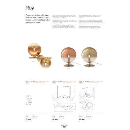 Redo 01-2784 - Tischlampe ROY 2xG9/10W/230V