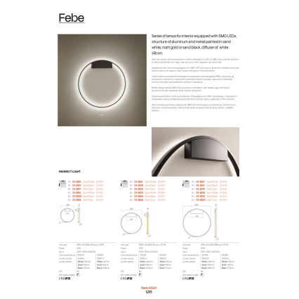 Redo 01-2817 - Dimmbare LED-Wandleuchte FEBE LED/24W/230V golden