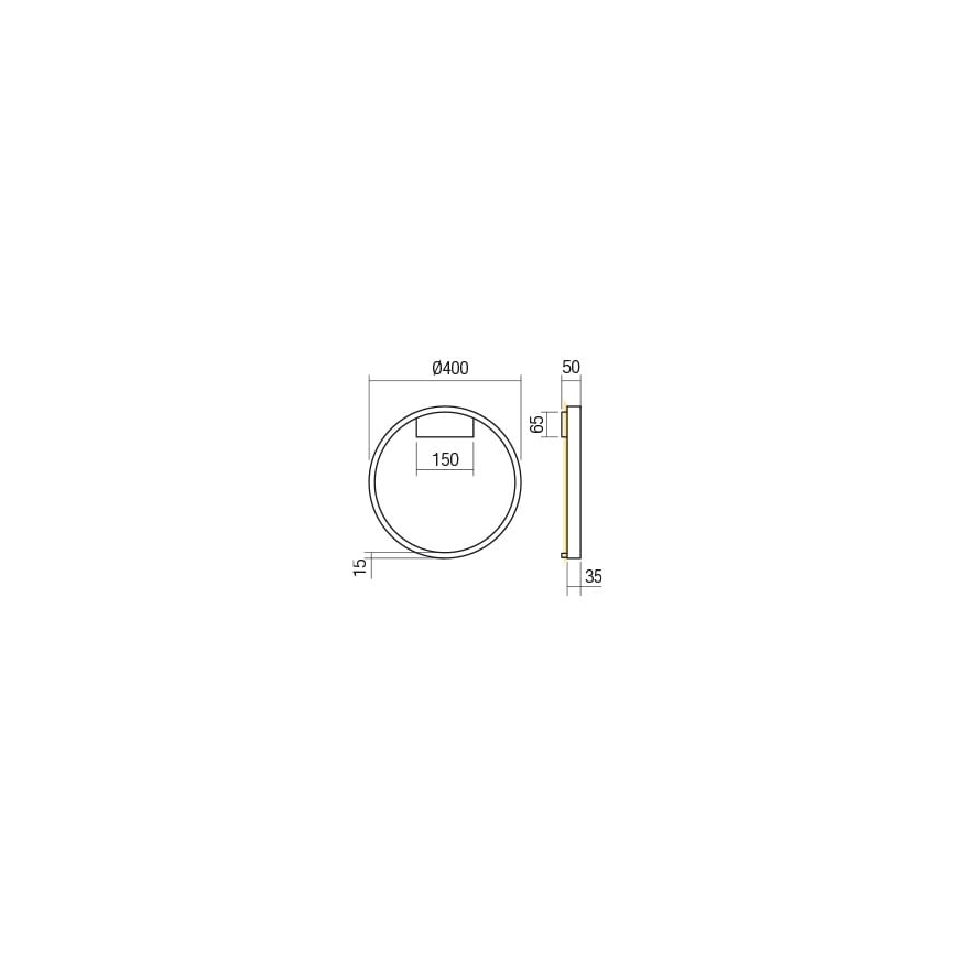 Redo 01-2817 - Dimmbare LED-Wandleuchte FEBE LED/24W/230V golden
