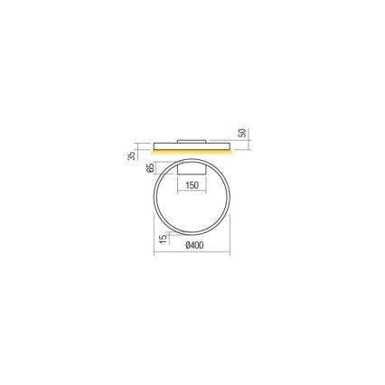Redo 01-2835 - Dimmbare LED-Wandleuchte FEBE LED/24W/230V gold