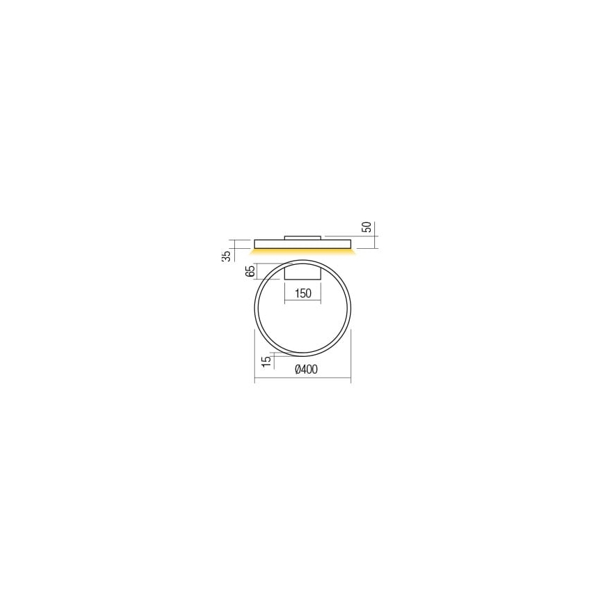 Redo 01-2835 - Dimmbare LED-Wandleuchte FEBE LED/24W/230V golden