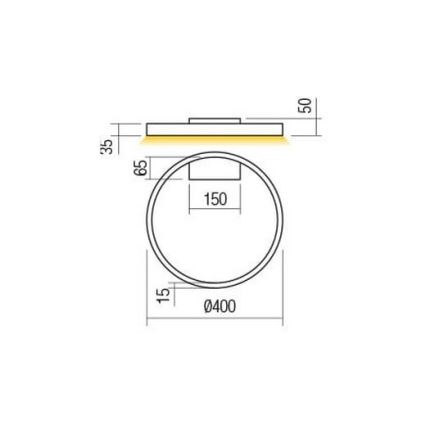 Redo 01-2837 - Dimmbare LED-Wandleuchte FEBE LED/24W/230V schwarz