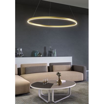 Redo 01-2889 - LED-dimmbare Pendelleuchte an Kabel FEBE LED/62W/230V goldfarben