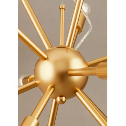 Redo 01-2935 - Kronleuchter STELLAR, mit Kabelaufhängung, 18xE14/25W/230V, goldfarben