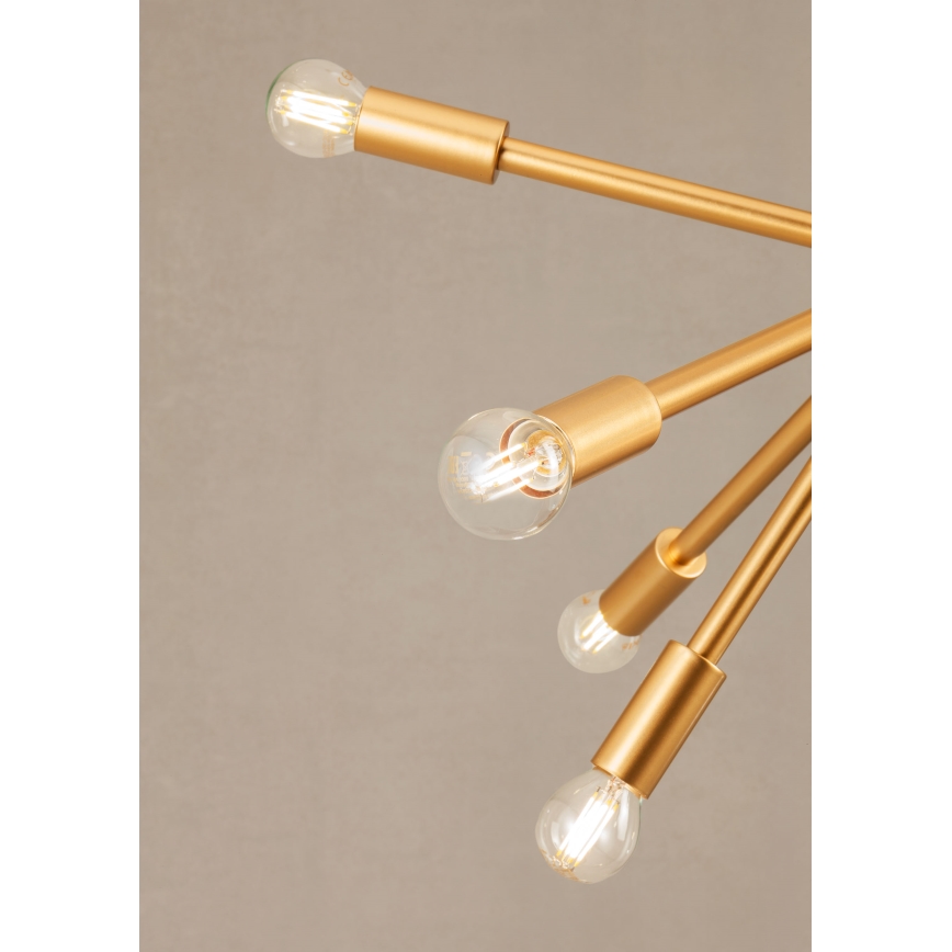 Redo 01-2935 - Kronleuchter STELLAR, mit Kabelaufhängung, 18xE14/25W/230V, goldfarben