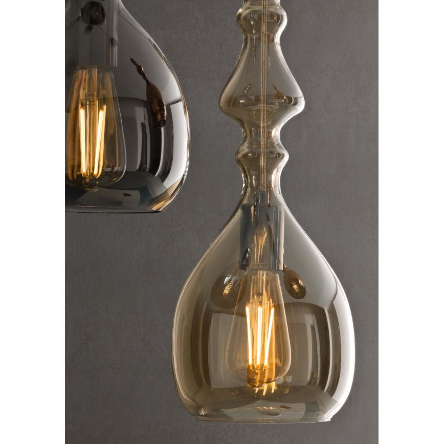 Redo 01-2937 - Pendelleuchte AMBIX mit Kabel, 1xE27/42W/230V, Ø 18 cm, gold