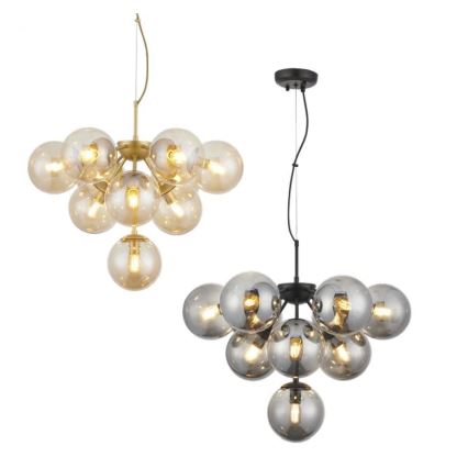 Redo 01-2940 - Hängeleuchte an Schnur AGAPE 10xE14/28W/230V golden