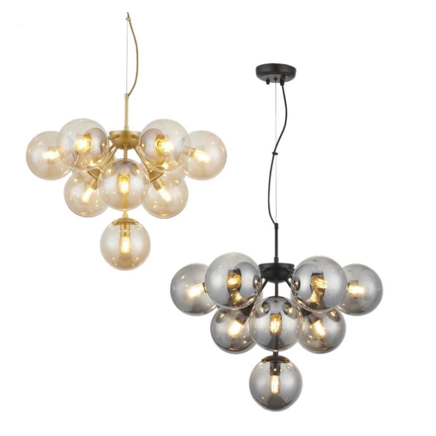 Redo 01-2940 - Hängeleuchte an Schnur AGAPE 10xE14/28W/230V golden