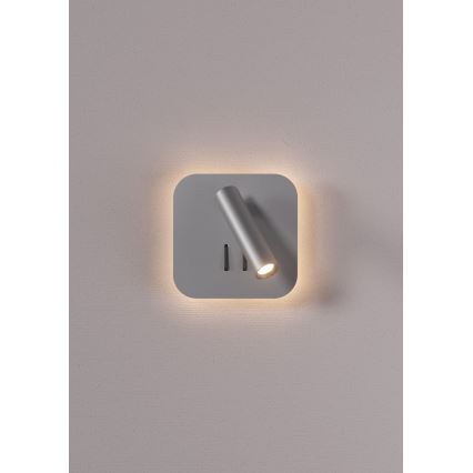 Redo 01-2978 - LED-Wandleuchte QUDA LED/6W/230V + LED/3W 3000K CRI 90 mattchrom