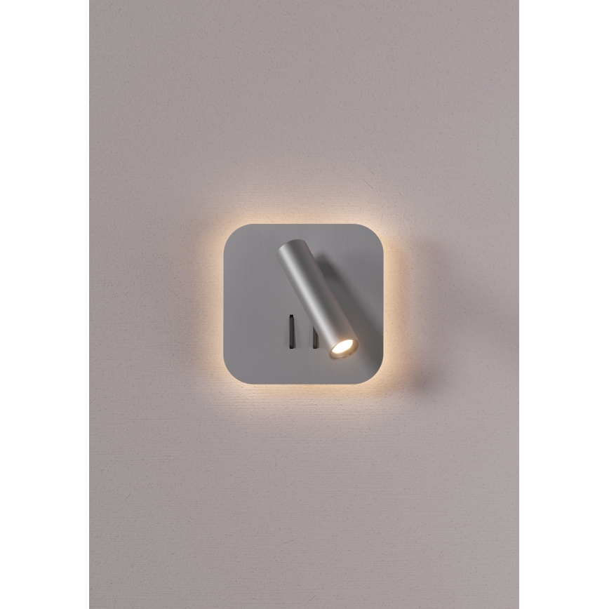 Redo 01-2978 - LED-Wandleuchte QUDA LED/6W/230V + LED/3W 3000K CRI 90 mattchrom