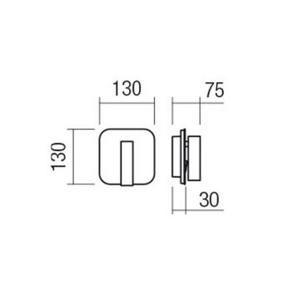 Redo 01-2978 - LED-Wandleuchte QUDA LED/6W/230V + LED/3W 3000K CRI 90 mattchrom