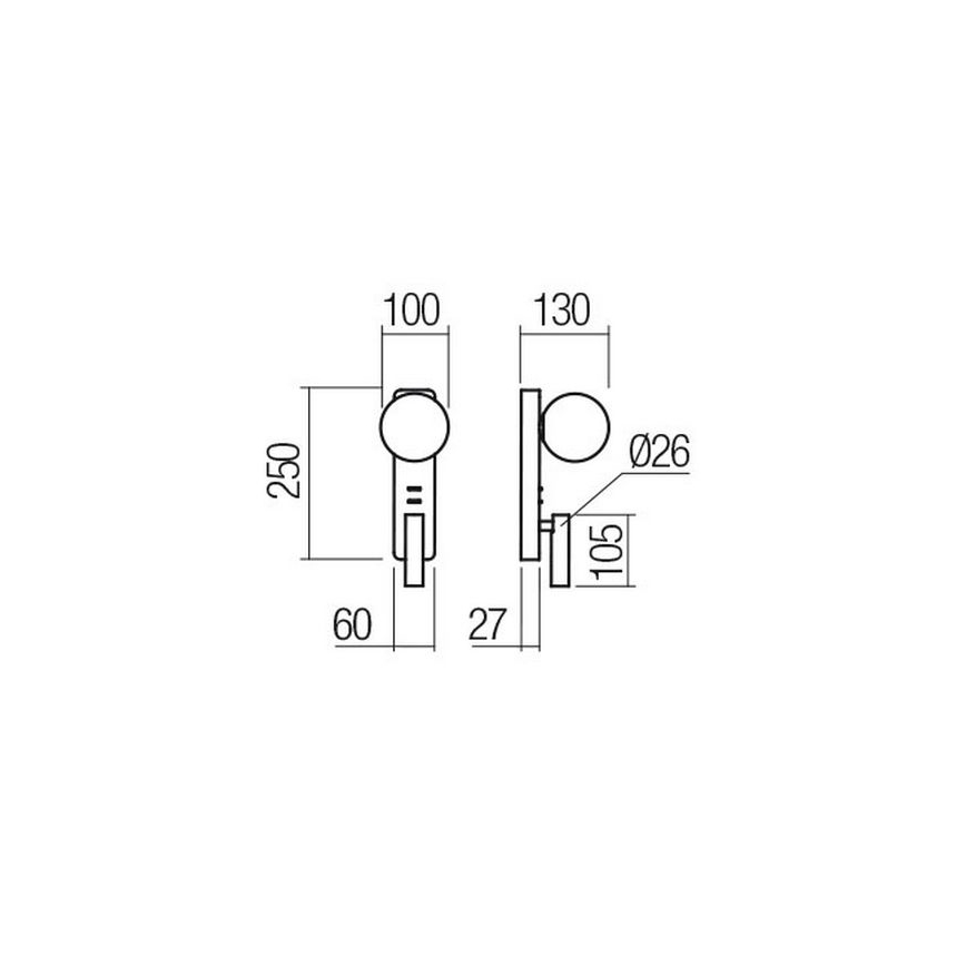 Redo 01-2994 - OASIS LED-Wandleuchte LED/3W/230V + 1xG9/10W USB CRI 90 schwarz