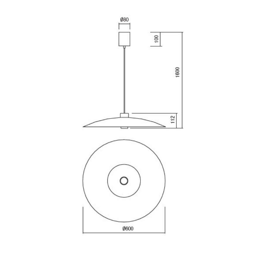 Redo 01-3019 - LED-Hängeleuchte an Stahlseil LARS LED/14W/230V + LED/10W Ø 60 cm CRI 90 grün