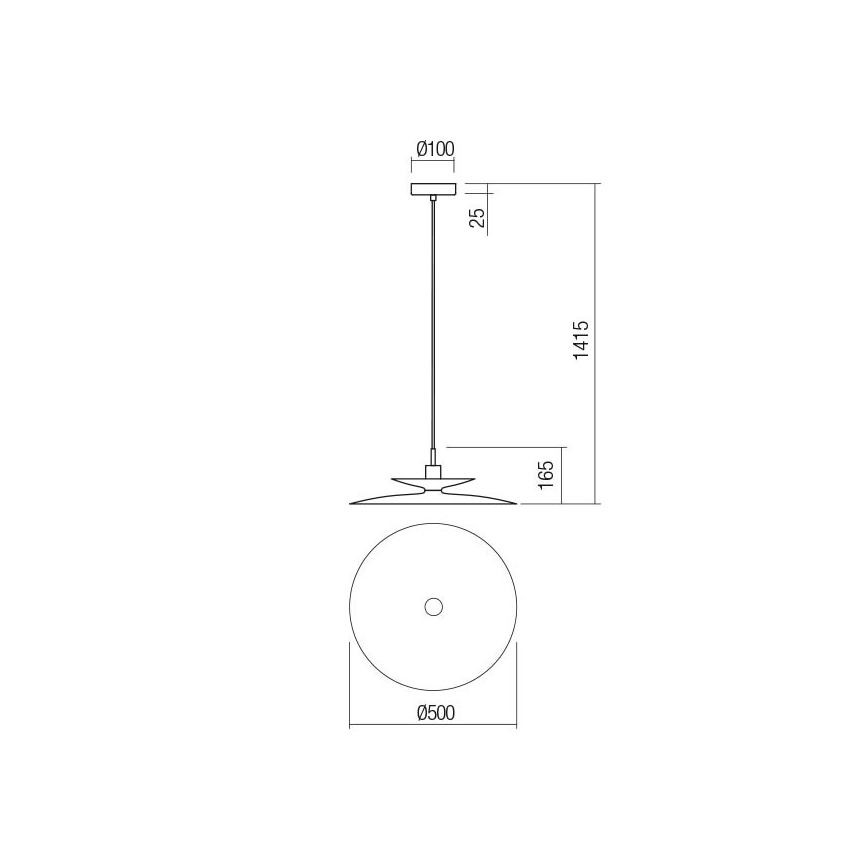 Redo 01-3048 - Pendelleuchte mit Kabelaufhängung GUNNAR 1xE27/42W/230V Ø 50 cm weiß