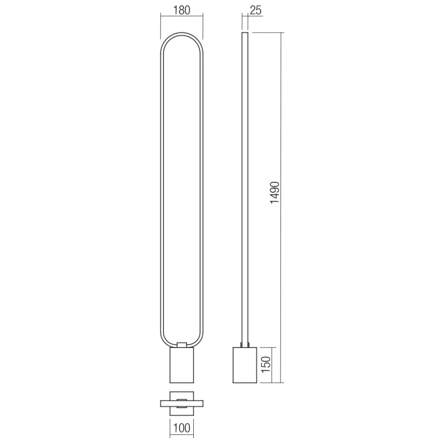 Redo 01-3061 - Dimmbare LED-Stehleuchte ADO LED/24W/230V weiß