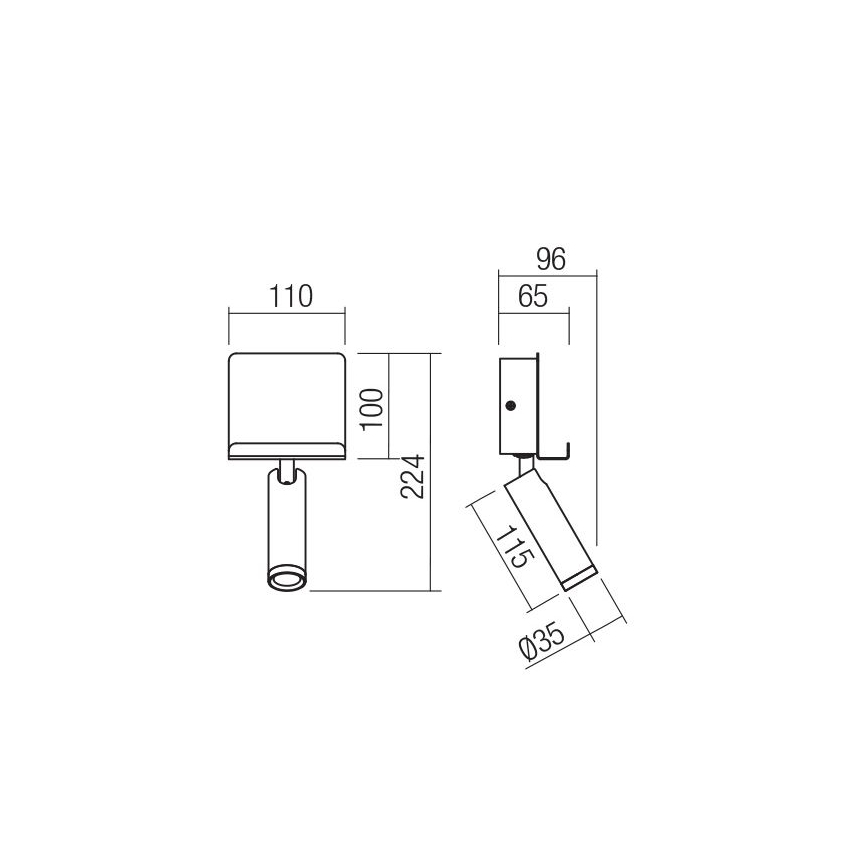 Redo 01-3083 - LED-Wandstrahler PANEL LED/3,5W/230V USB weiß