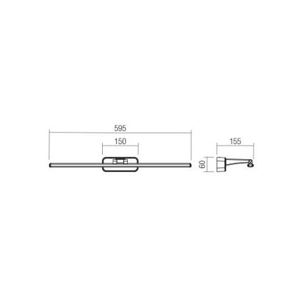 Redo 01-3085 - LED-Bilderleuchte STEAM LED/12W/230V weiß