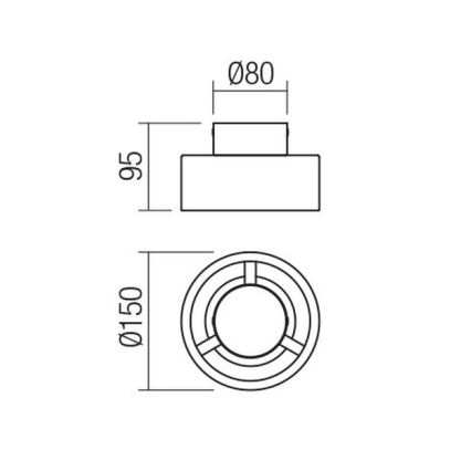 Redo 01-3096 - LED-Deckenleuchte PUNKT LED/6W/230V weiß