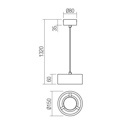 Redo 01-3099 - LED-Hängeleuchte PUNKT LED/6W/230V d 15 cm weiß