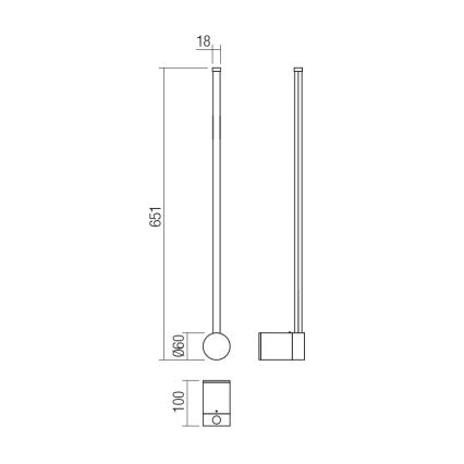 Redo 01-3120 - LED-Wandbeleuchtung TABOO LED/9W/230V weiß