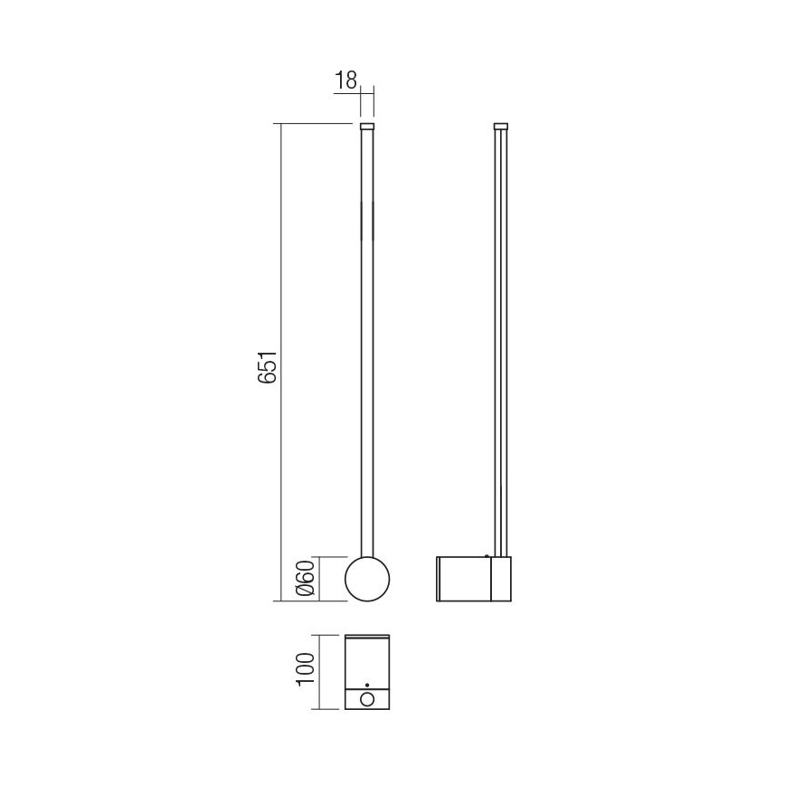 Redo 01-3120 - LED-Wandbeleuchtung TABOO LED/9W/230V weiß