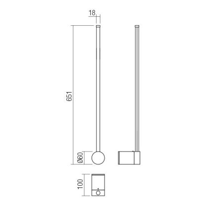 Redo 01-3121 - LED-Wandbeleuchtung TABOO LED/9W/230V Messing