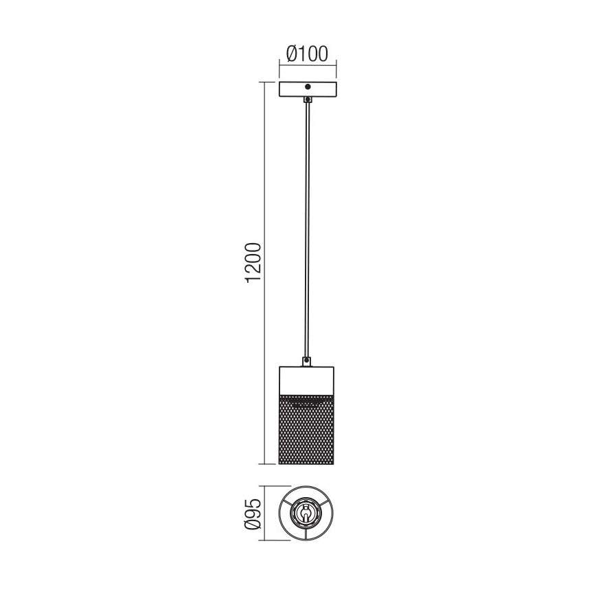 Redo 01-3141 - Hängeleuchte an Schnur STEM 1xE27/42W/230V