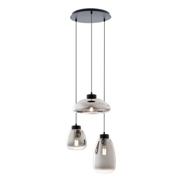 Redo 01-3197 - Hängeleuchte LUKE 3xE27/42W/230V d 46 cm schwarz