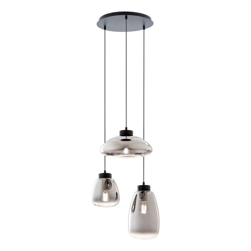 Redo 01-3197 - Hängeleuchte LUKE 3xE27/42W/230V d 46 cm schwarz