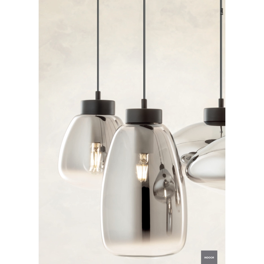 Redo 01-3197 - Hängeleuchte LUKE 3xE27/42W/230V d 46 cm schwarz