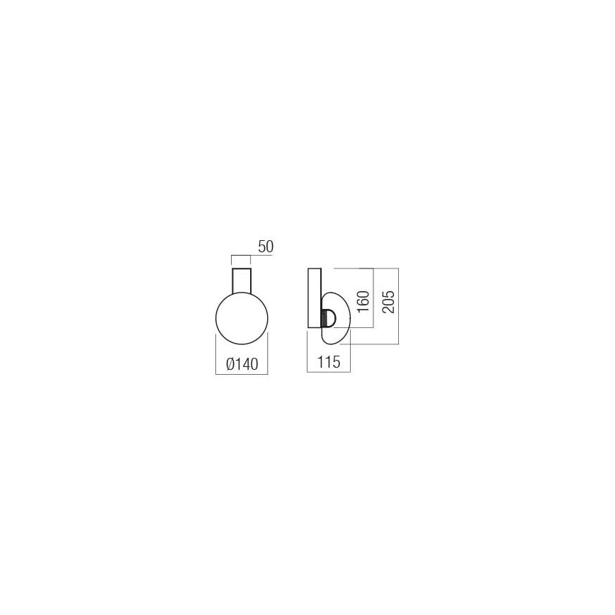 Redo 01-3239 - LED-Wandbeleuchtung SINCLAIR LED/6,5W/230V CRI 93 IP21 golden