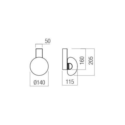 Redo 01-3240 - LED-Wandbeleuchtung SINCLAIR LED/6,5W/230V CRI 93 IP21 schwarz