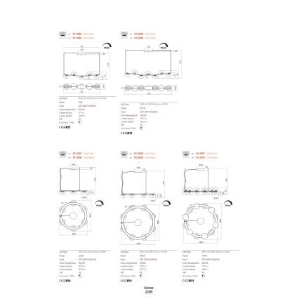 Redo 01-3241 - LED-Wandbeleuchtung SINCLAIR LED/6,5W/230V CRI 93 IP21 golden