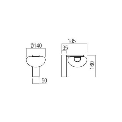 Redo 01-3241 - LED-Wandbeleuchtung SINCLAIR LED/6,5W/230V CRI 93 IP21 golden