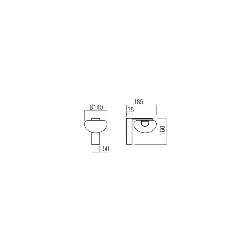 Redo 01-3242 - LED-Wandbeleuchtung SINCLAIR LED/6,5W/230V CRI 93 IP21 schwarz