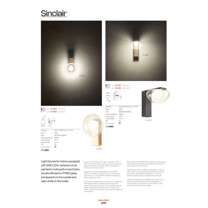 Redo 01-3243 - Dimmbare LED-Hängeleuchte an Schnur SINCLAIR LED/35W/230V CRI 93 IP21 golden