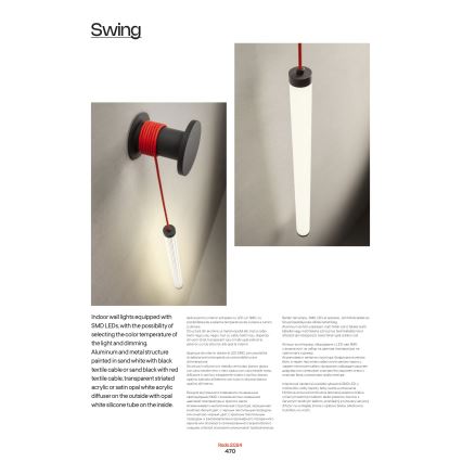 Redo 01-3303 - Dimmbare LED-Wandleuchte SWING LED/16W/230V 3000/4000K CRI 90 Weiß