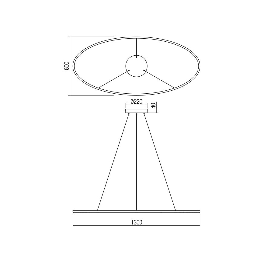 Redo 01-3341 - LEO dimmbarer LED-Pendelleuchter an Kabel LED/67W/230V 3000/4000K CRI 90 Bronze