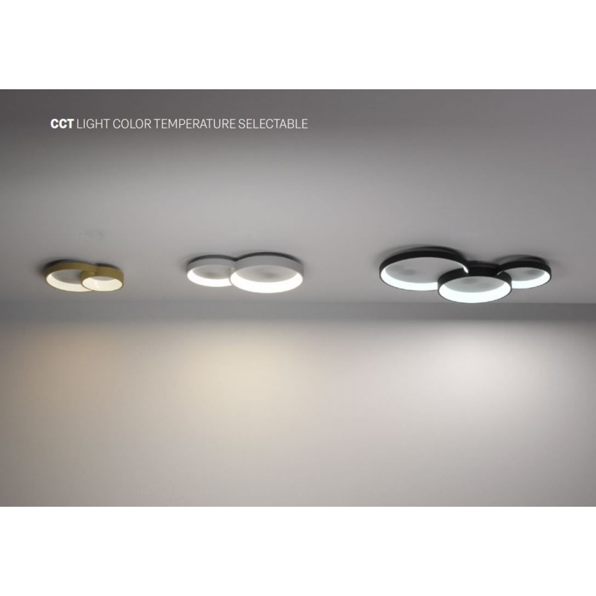 Redo 01-3375 - Dimmbare LED-Deckenleuchte COMBI LED/72W/230V 3000/4000/6000K CRI98 schwarz