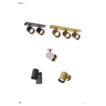 Redo 01-3403 - Spotleuchte DELPHI 2xGU10/7W/230V schwarz