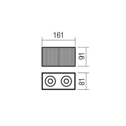 Redo 01-3410 - Spotleuchte DELPHI 2x GU10/7W/230V, 16,1 x 8,1 cm, weiß